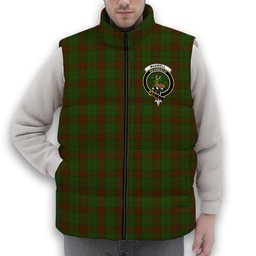 ScotsTee Shop Scottish Maxwell Hunting SC Crest Tartan Puffer Vest Winter White Duck Down Vest Sleeveless