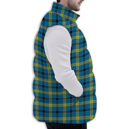Tartan Puffer Vest Winter White Duck Down Vest Sleeveless