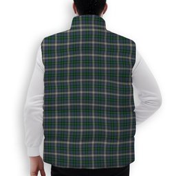 ScotsTee Shop Scottish MacDowall Crest Tartan Puffer Vest Winter White Duck Down Vest Sleeveless