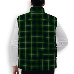 ScotsTee Shop Scottish McArthur Modern Crest Tartan Puffer Vest Winter White Duck Down Vest Sleeveless