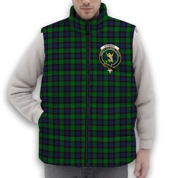 ScotsTee Shop Scottish Stewart Old Modern Crest Tartan Puffer Vest Winter White Duck Down Vest Sleeveless