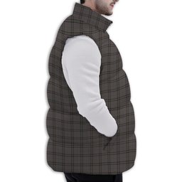 Tartan Puffer Vest Winter White Duck Down Vest Sleeveless