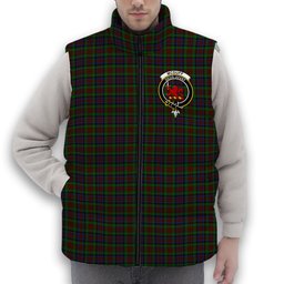 ScotsTee Shop Scottish McDuff Hunting Crest Tartan Puffer Vest Winter White Duck Down Vest Sleeveless