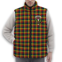 ScotsTee Shop Scottish McIndoe Crest Tartan Puffer Vest Winter White Duck Down Vest Sleeveless