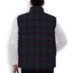 ScotsTee Shop Scottish McLachlan Hunting Crest Tartan Puffer Vest Winter White Duck Down Vest Sleeveless