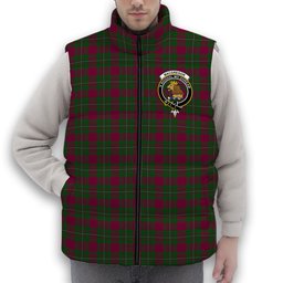 ScotsTee Shop Scottish MacGregor of Cardney Crest Tartan Puffer Vest Winter White Duck Down Vest Sleeveless