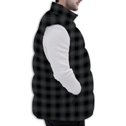 Tartan Puffer Vest Winter White Duck Down Vest Sleeveless