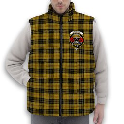 ScotsTee Shop Scottish MacLeod 1831 Crest Tartan Puffer Vest Winter White Duck Down Vest Sleeveless