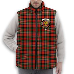 ScotsTee Shop Scottish Lyle Crest Tartan Puffer Vest Winter White Duck Down Vest Sleeveless