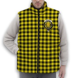 ScotsTee Shop Scottish MacLeod of Lewis Modern Crest Tartan Puffer Vest Winter White Duck Down Vest Sleeveless