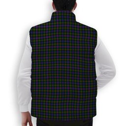 ScotsTee Shop Scottish Murray of Atholl Modern Crest Tartan Puffer Vest Winter White Duck Down Vest Sleeveless