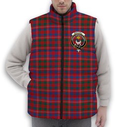 ScotsTee Shop Scottish MacColl Hunting Modern Crest Tartan Puffer Vest Winter White Duck Down Vest Sleeveless