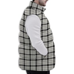 Tartan Puffer Vest Winter White Duck Down Vest Sleeveless
