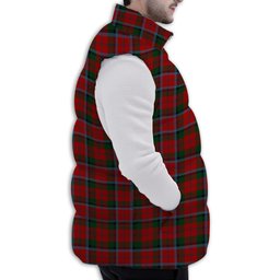 Tartan Puffer Vest Winter White Duck Down Vest Sleeveless