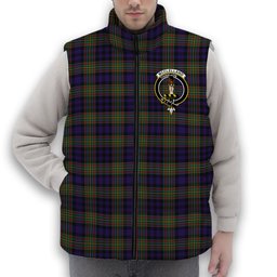 ScotsTee Shop Scottish McClelland Crest Tartan Puffer Vest Winter White Duck Down Vest Sleeveless