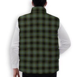 ScotsTee Shop Scottish MacIver Family Crest Tartan Puffer Vest Winter White Duck Down Vest Sleeveless