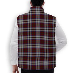ScotsTee Shop Scottish McCulloch Dress Crest Tartan Puffer Vest Winter White Duck Down Vest Sleeveless