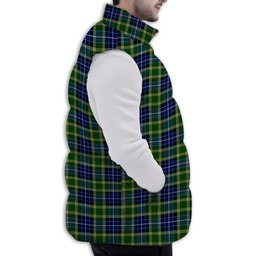 Tartan Puffer Vest Winter White Duck Down Vest Sleeveless