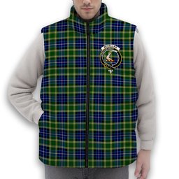 ScotsTee Shop Scottish McKellar Ancient Crest Tartan Puffer Vest Winter White Duck Down Vest Sleeveless