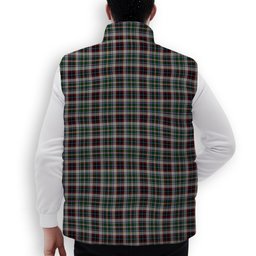 ScotsTee Shop Scottish Innes Dress Crest Tartan Puffer Vest Winter White Duck Down Vest Sleeveless