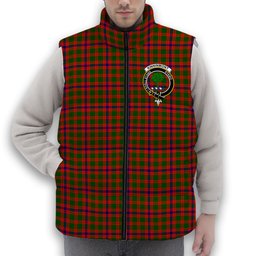 ScotsTee Shop Scottish Kinninmont Crest Tartan Puffer Vest Winter White Duck Down Vest Sleeveless