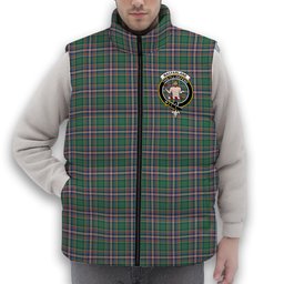 ScotsTee Shop Scottish MacFarlane Hunting Ancient Crest Tartan Puffer Vest Winter White Duck Down Vest Sleeveless