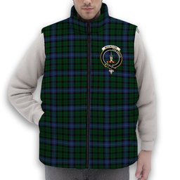 ScotsTee Shop Scottish MacIntyre Crest Tartan Puffer Vest Winter White Duck Down Vest Sleeveless