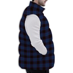 Tartan Puffer Vest Winter White Duck Down Vest Sleeveless
