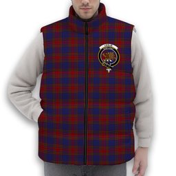 ScotsTee Shop Scottish Leslie J Cant Crest Tartan Puffer Vest Winter White Duck Down Vest Sleeveless