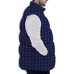 Tartan Puffer Vest Winter White Duck Down Vest Sleeveless
