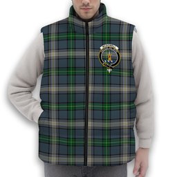 ScotsTee Shop Scottish McDowell Crest Tartan Puffer Vest Winter White Duck Down Vest Sleeveless