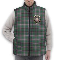 ScotsTee Shop Scottish McFarlane Hunting Ancient Crest Tartan Puffer Vest Winter White Duck Down Vest Sleeveless