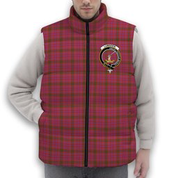 ScotsTee Shop Scottish Lumsden of Clova Ancient Crest Tartan Puffer Vest Winter White Duck Down Vest Sleeveless