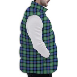 Tartan Puffer Vest Winter White Duck Down Vest Sleeveless
