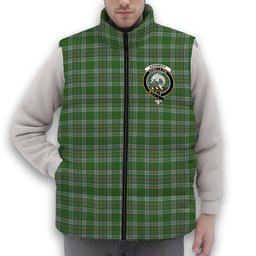 ScotsTee Shop Scottish Kennedy Ancient Clan Crest Tartan Puffer Vest Winter White Duck Down Vest Sleeveless