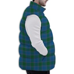 Tartan Puffer Vest Winter White Duck Down Vest Sleeveless