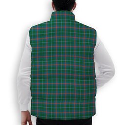 ScotsTee Shop Scottish Young Ancient Clan Crest Tartan Puffer Vest Winter White Duck Down Vest Sleeveless