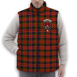 ScotsTee Shop Scottish MacNaughton 1831 Crest Tartan Puffer Vest Winter White Duck Down Vest Sleeveless