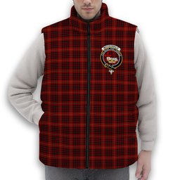ScotsTee Shop Scottish MacDonald of Ardnamurchan Crest Tartan Puffer Vest Winter White Duck Down Vest Sleeveless