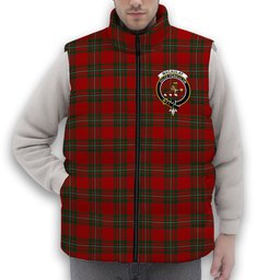 ScotsTee Shop Scottish MacAulay of Ardincaple Crest Tartan Puffer Vest Winter White Duck Down Vest Sleeveless