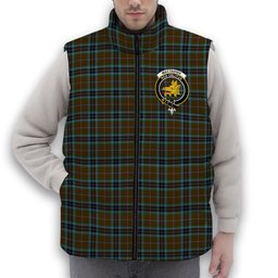 ScotsTee Shop Scottish MacTavish Hunting Crest Tartan Puffer Vest Winter White Duck Down Vest Sleeveless