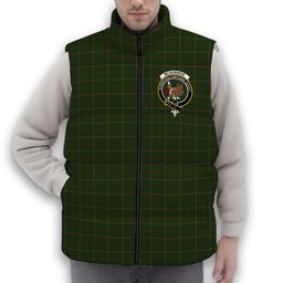 ScotsTee Shop Scottish McKinnon Hunting Crest Tartan Puffer Vest Winter White Duck Down Vest Sleeveless