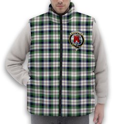 ScotsTee Shop Scottish McNaughton Dress Modern Crest Tartan Puffer Vest Winter White Duck Down Vest Sleeveless