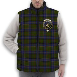 ScotsTee Shop Scottish MacMillan Hunting 2 Crest Tartan Puffer Vest Winter White Duck Down Vest Sleeveless