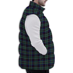Tartan Puffer Vest Winter White Duck Down Vest Sleeveless