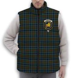 ScotsTee Shop Scottish Thompson Hunting Crest Tartan Puffer Vest Winter White Duck Down Vest Sleeveless