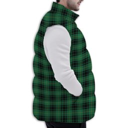 Tartan Puffer Vest Winter White Duck Down Vest Sleeveless