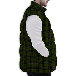 Tartan Puffer Vest Winter White Duck Down Vest Sleeveless
