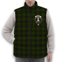 ScotsTee Shop Scottish MacLean Hunting Crest Tartan Puffer Vest Winter White Duck Down Vest Sleeveless
