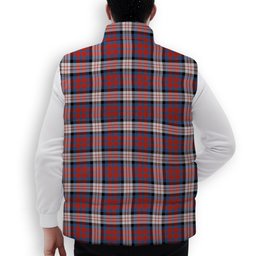 ScotsTee Shop Scottish McDonald Dress Irish Ancient Crest Tartan Puffer Vest Winter White Duck Down Vest Sleeveless